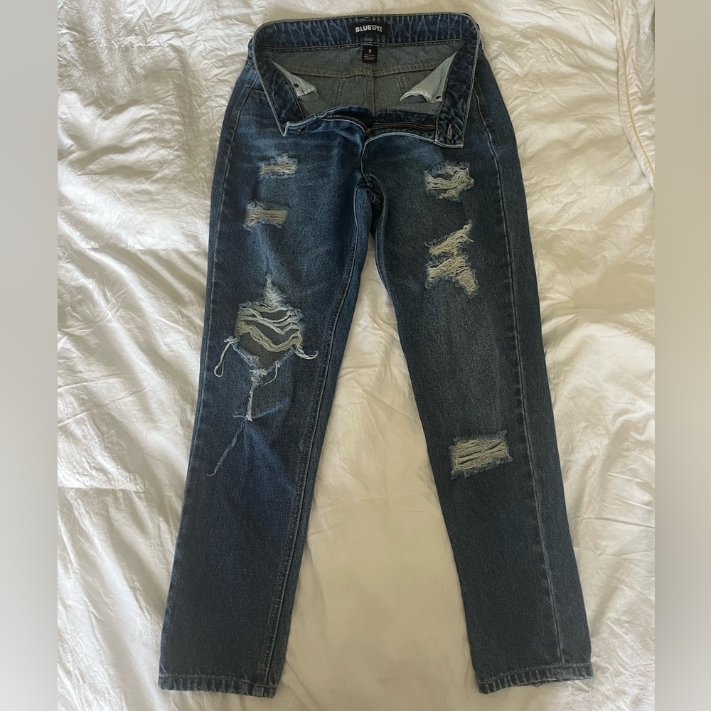 Blue Spice Mom Jean